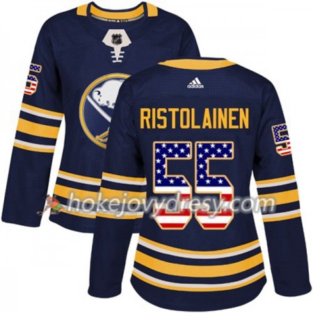 Dámské Hokejový Dres Buffalo Sabres Rasmus Ristolainen 55 2017-2018 USA Flag Fashion Modrá Adidas Authentic